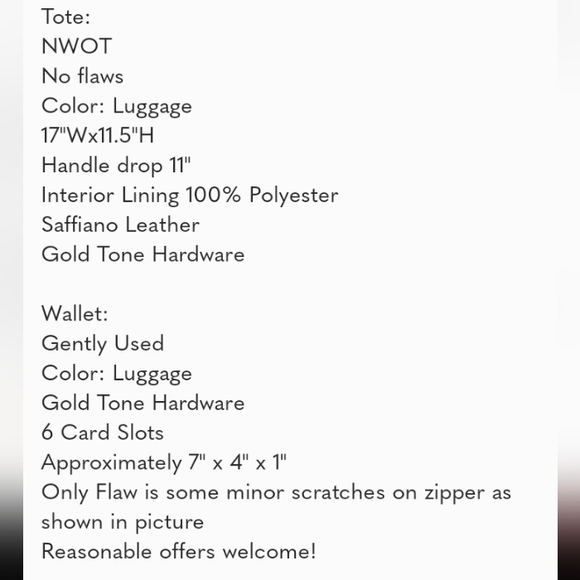 Michael Kors Jet Set Large Saffiano Leather Tote with Matching Large Wallet - Picture 2 of 2